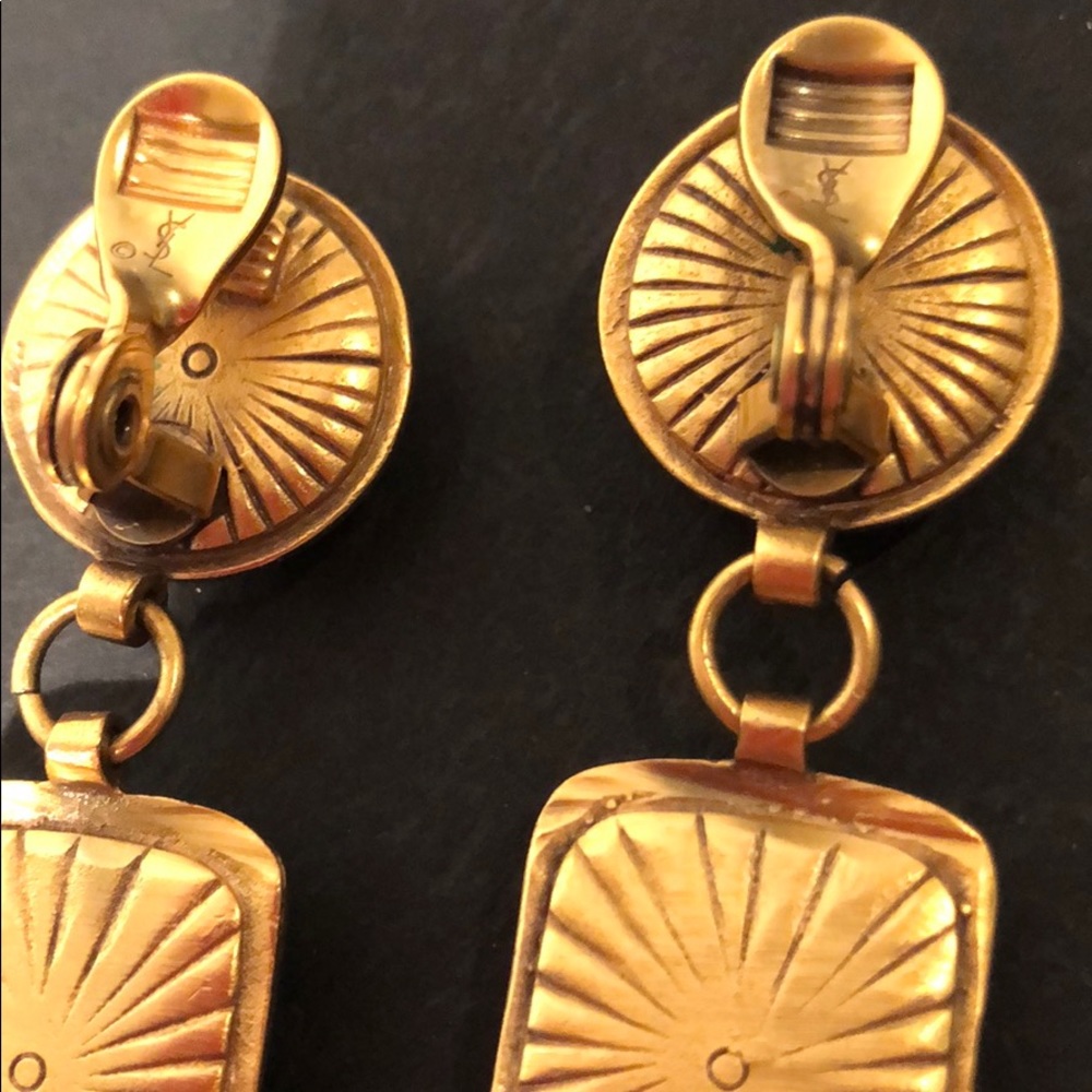 VINTAGE YVES SAINT LAURENT AUTHENTIC EARRINGS - Picture 4 of 8